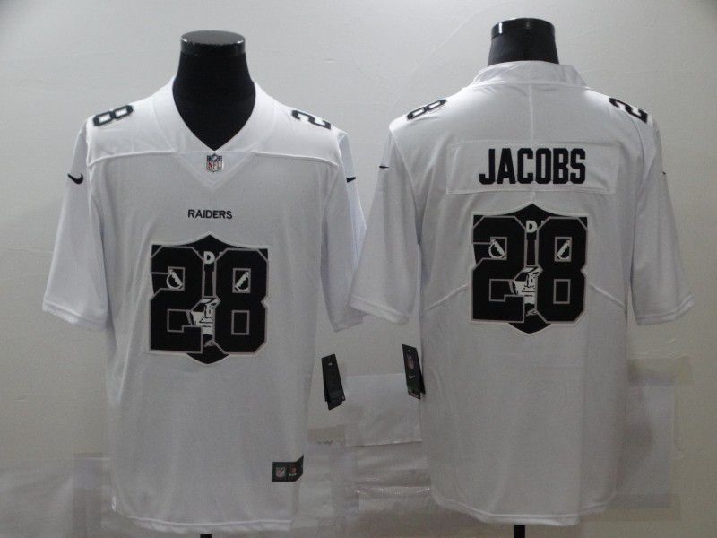 Men Oakland Raiders #28 Jacobs White White shadow 2020 NFL Nike Jerseys->oakland raiders->NFL Jersey